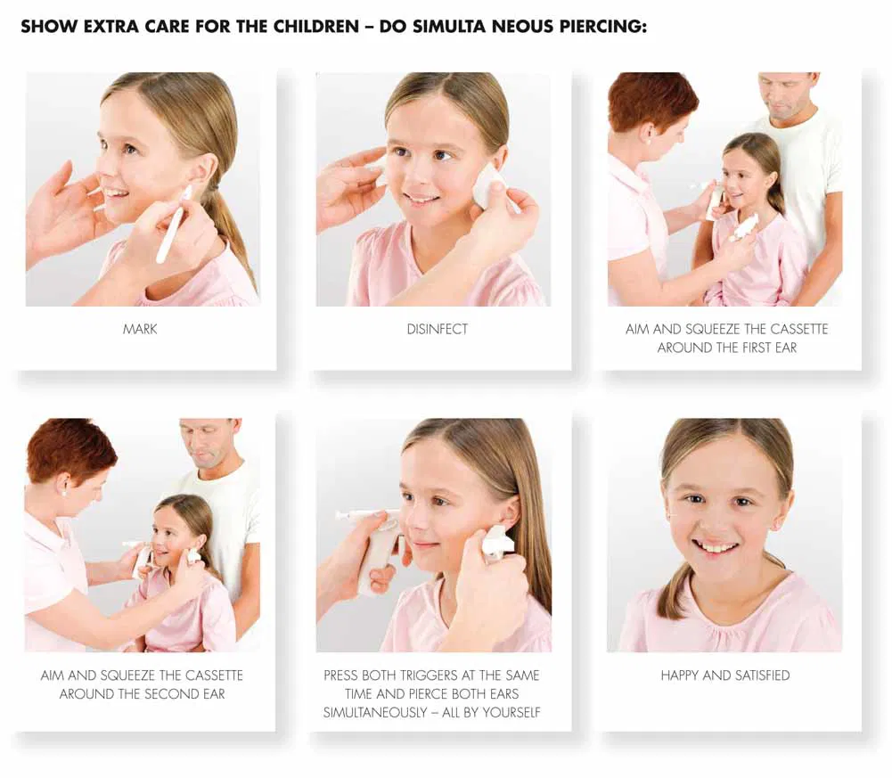 Little Girl Getting Ear-Pierced